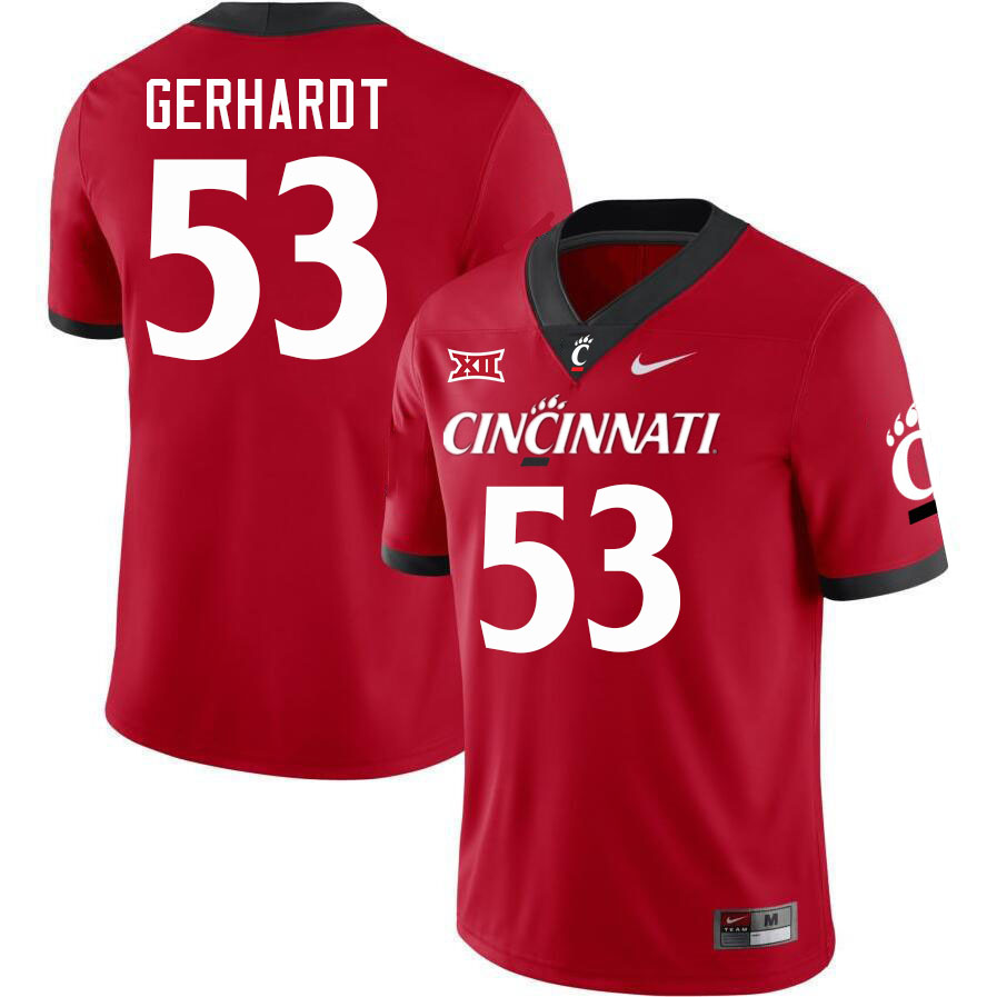 Cincinnati Bearcats #53 Gavin Gerhardt Big 12 Conference College Football Jerseys Stitched Sale-Red
